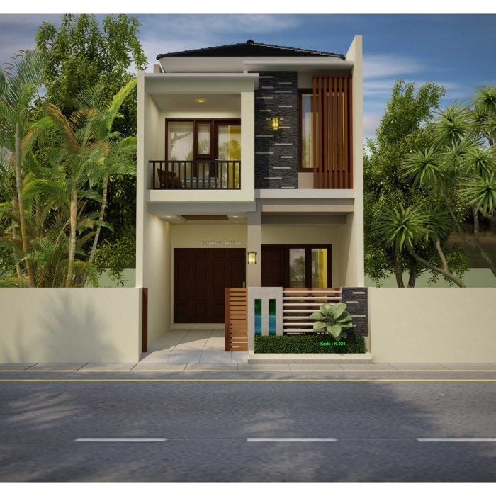 Desain rumah kost 15 x 5 2lantai