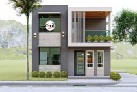 Desain rumah minimalis 2 lantai 17x40m