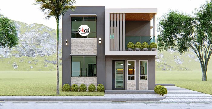 Desain rumah minimalis 2 lantai tipe 32