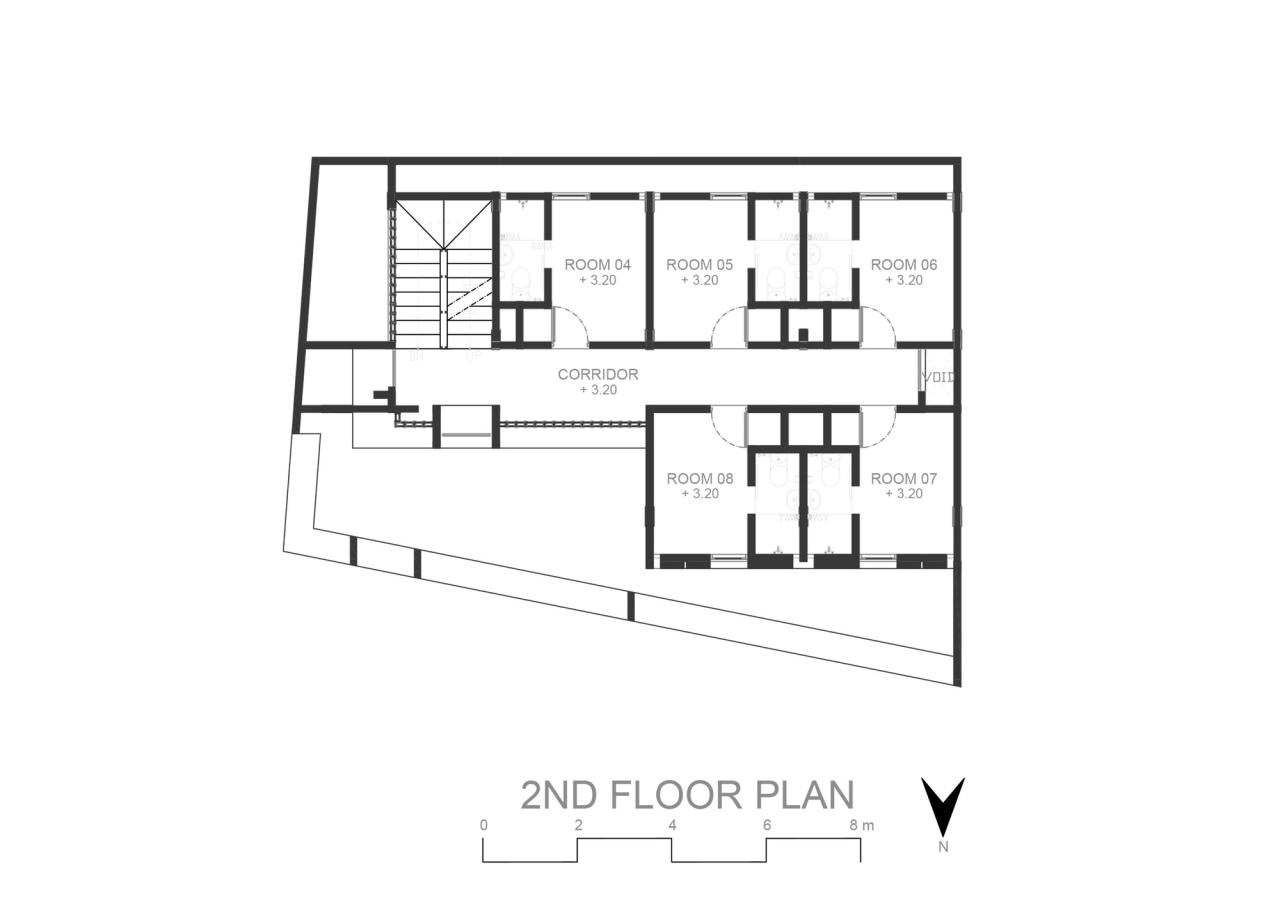 Desain rumah kost 15 x 5 2lantai