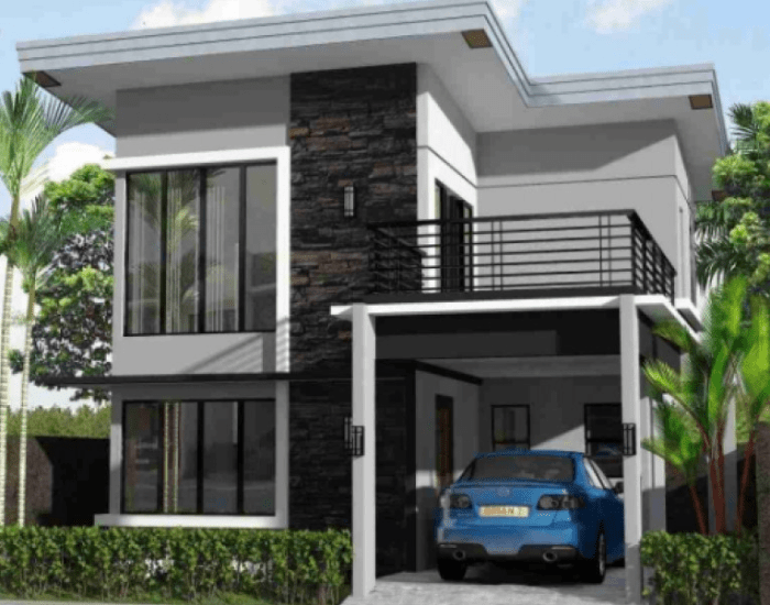 Desain rumah lebar 6x15meter luas 90