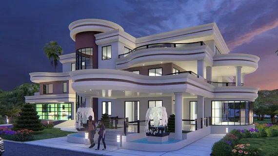 Desain rumah lux 2 lantai