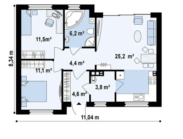 Desain rumah luas tanah 63