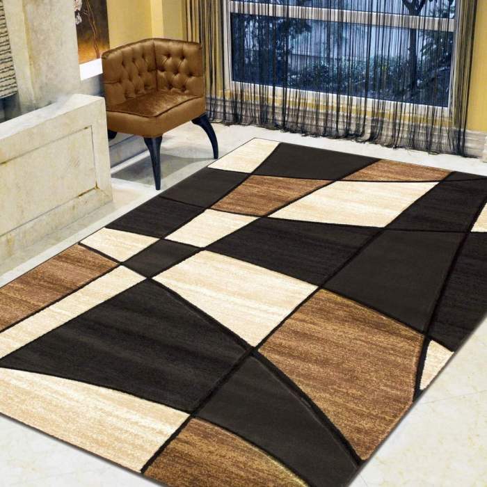 Teppich wohnzimmer beige schwarz