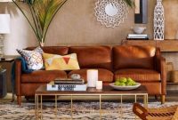 Wohnzimmer couch cognac