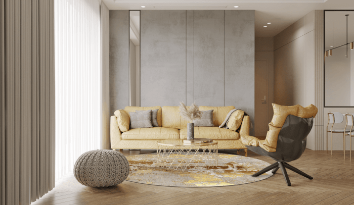 Gold rug area contemporary grey gray abstract walmart