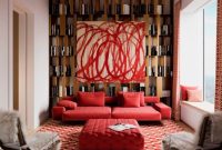 Red room living accents carpet decorating design ways interior look have good floor into rock rug sofa area can showstopper